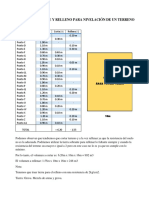 Cálculo de Corte y Relleno para Nivelación de Un Terreno PDF