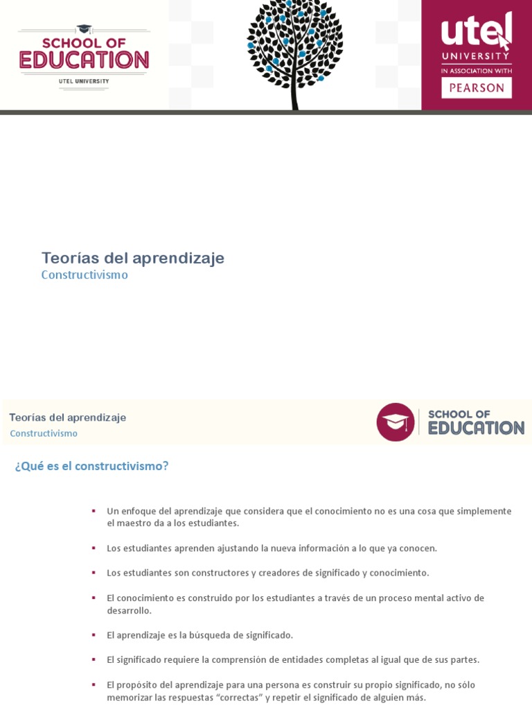 Teoría del Constructivismo en Aprendizaje | PDF | Teoría del ...