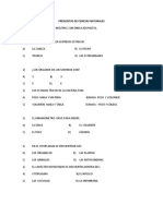 Preguntas de Ciencias Naturales