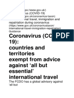 Covid Exempt Countries - Part - 1 PDF