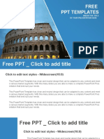Beautiful View of Famous Ancient Colosseum PowerPoint Templates Widescreen