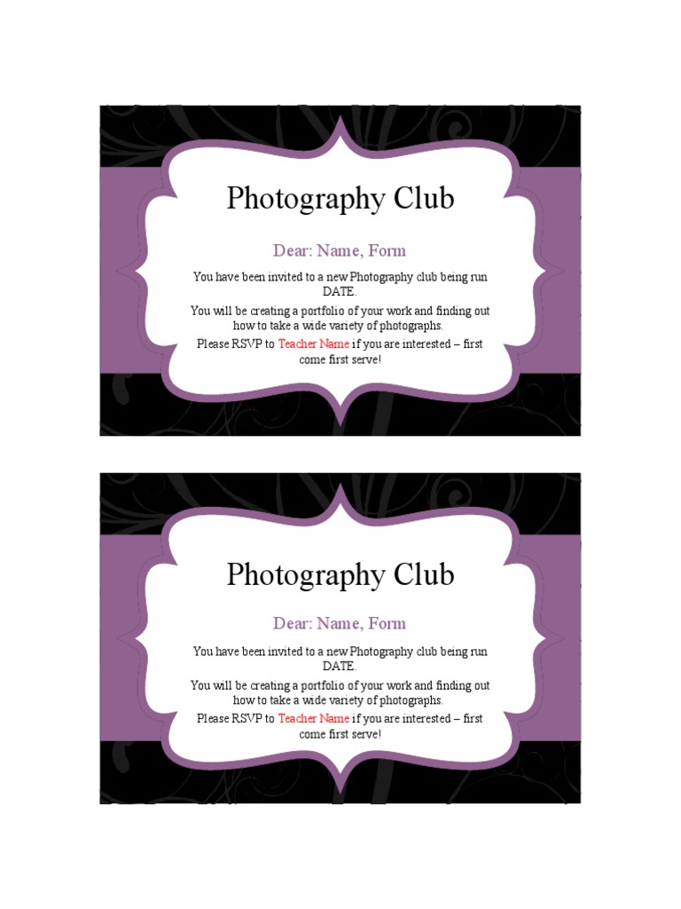 Join Our New Photography Club! | PDF