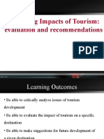 Analyzing Impacts of Tourism Evaluation and Recommendations