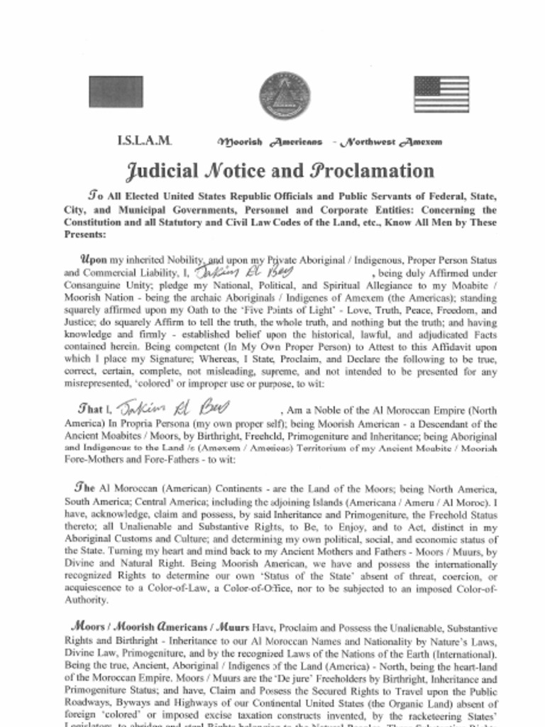 Jakim Bey Proclamation Papers PDF | PDF