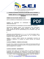 Termo Aditivo de Convenção Coletiva de Trabalho 2019/2019