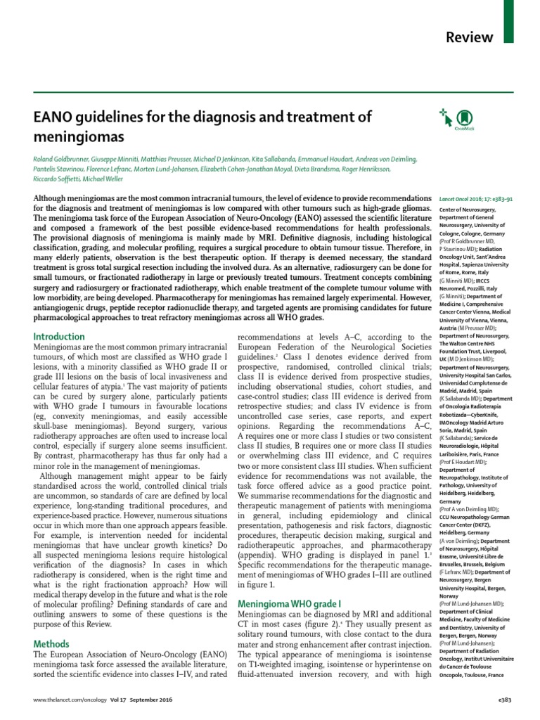 Review: Lancet Oncol 2016 17: E383-91 | PDF | Radiation Therapy | Brain ...