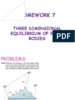 B18 Statics - Homework 7 3D Equilibrium Rigid Bodies