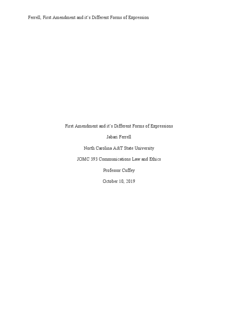 First Amendment: Rights of Expression | PDF | First Amendment To The ...