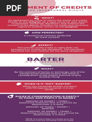 assignment and barter
