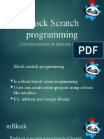 Block Scratch Programming: Continuation of Digital Codes