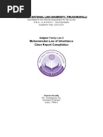 Muhammedan Law - Reports Compilation