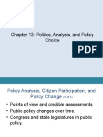 Chapter 13: Politics, Analysis, and Policy Choice