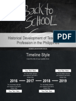 Assignment #1 PPT Template For Historical Development of Teaching As A Profession in The Philippines