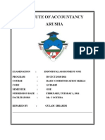 INSTITUTE OF ACCOUNTANCY ARUSHA (Front Page)