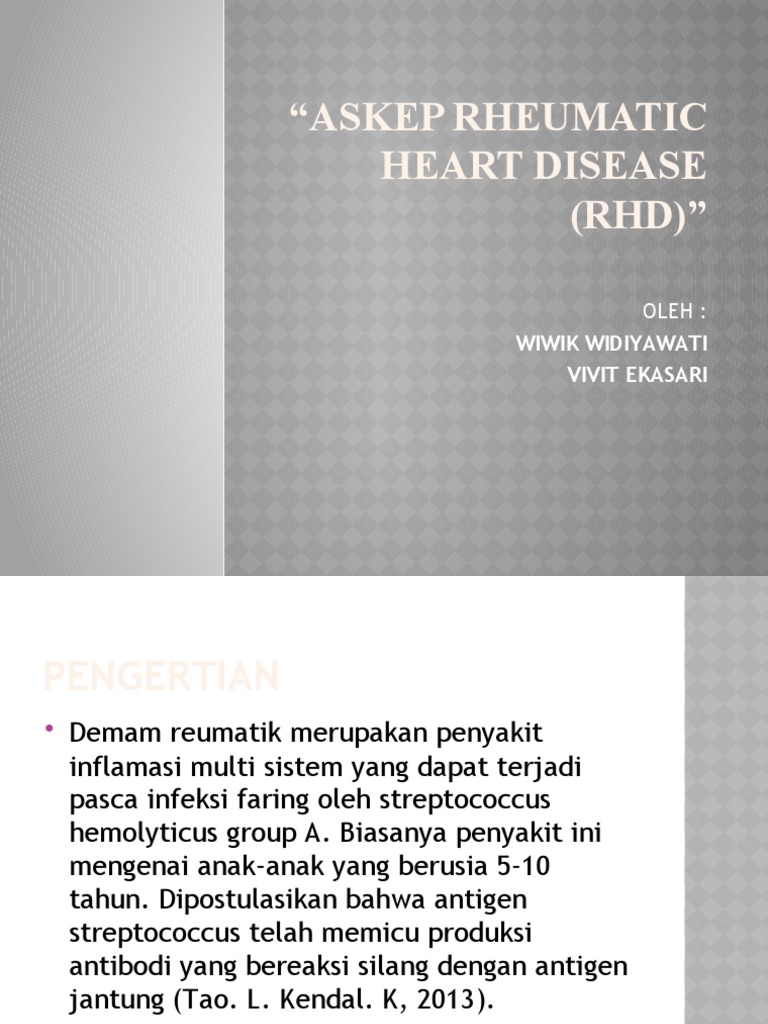 Asuhan Keperawatan RHD pada Anak | PDF | Pengembangan Diri | Kesehatan ...