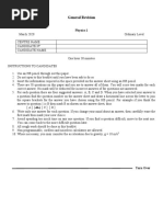 O.level Physics P1 Mock