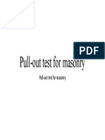 Pull-Out Test For Masonry
