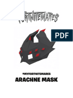 Fortnitemares - Arachne - Line Art Mask - Cardboard - Make It Your Own