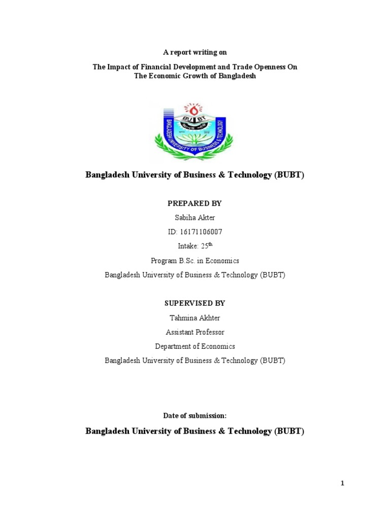 Financial Development & Trade's Impact on Bangladesh Growth | PDF ...