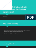 State and District Academic Standards and Professional Development