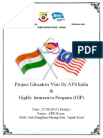 Project Educators Visit by AFS India & Highly Immersive Program (HIP)