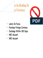 Restrictions in Dealing in Foreign Currency