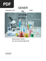 Gener AL Chemi Stry 1: Week 2