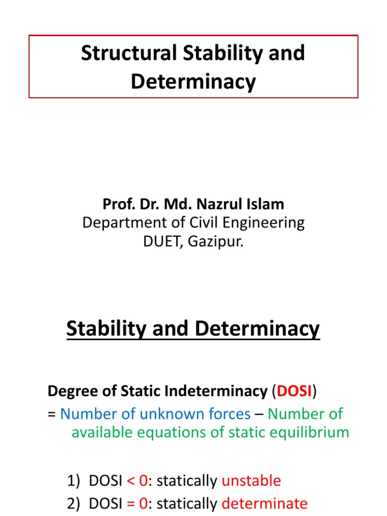 Stability and Determinacy of Trusses | PDF