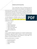 Informe para la presentación