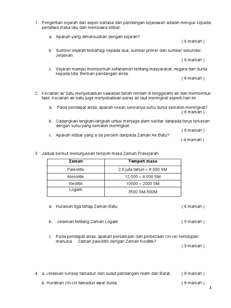 Soalan Esei Sejarah Pdf