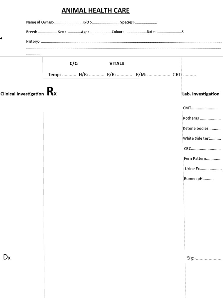 Animal Health Care PDF Wellness Medical