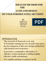 Direct Strength Method For THE Analysis and Design of Cold-Formed Steel Sections