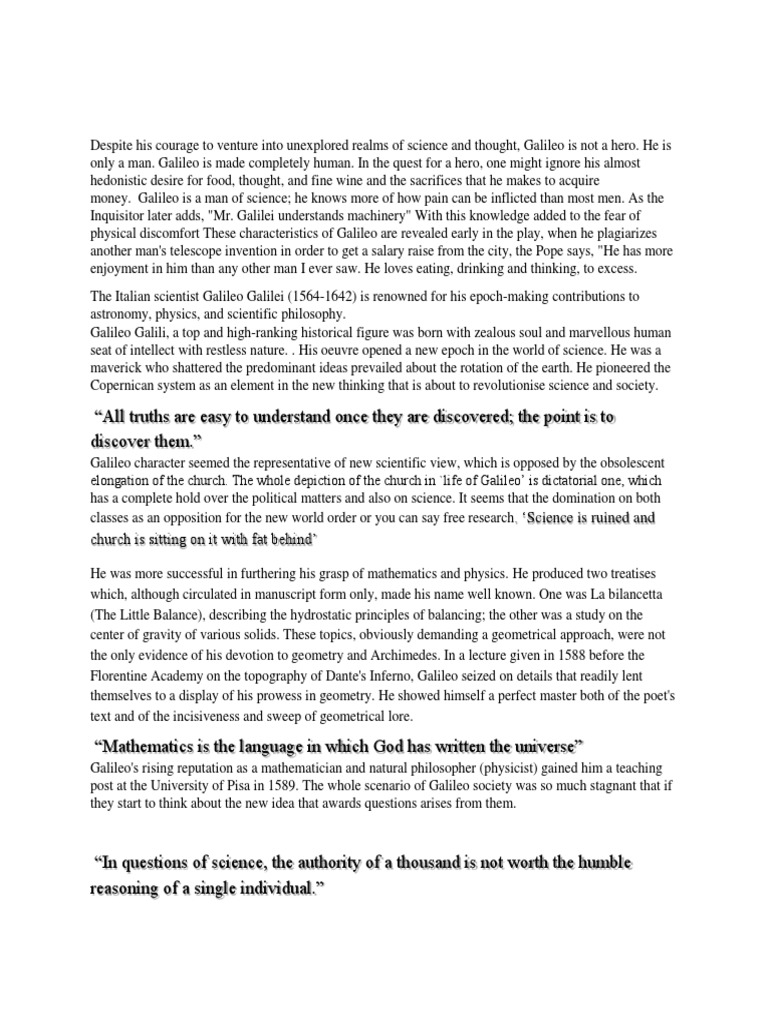 Galilio Ch Pdf Pdf Galileo Galilei Scientific Method