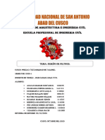 Informe de Diseño de Filtros. Grupo #1