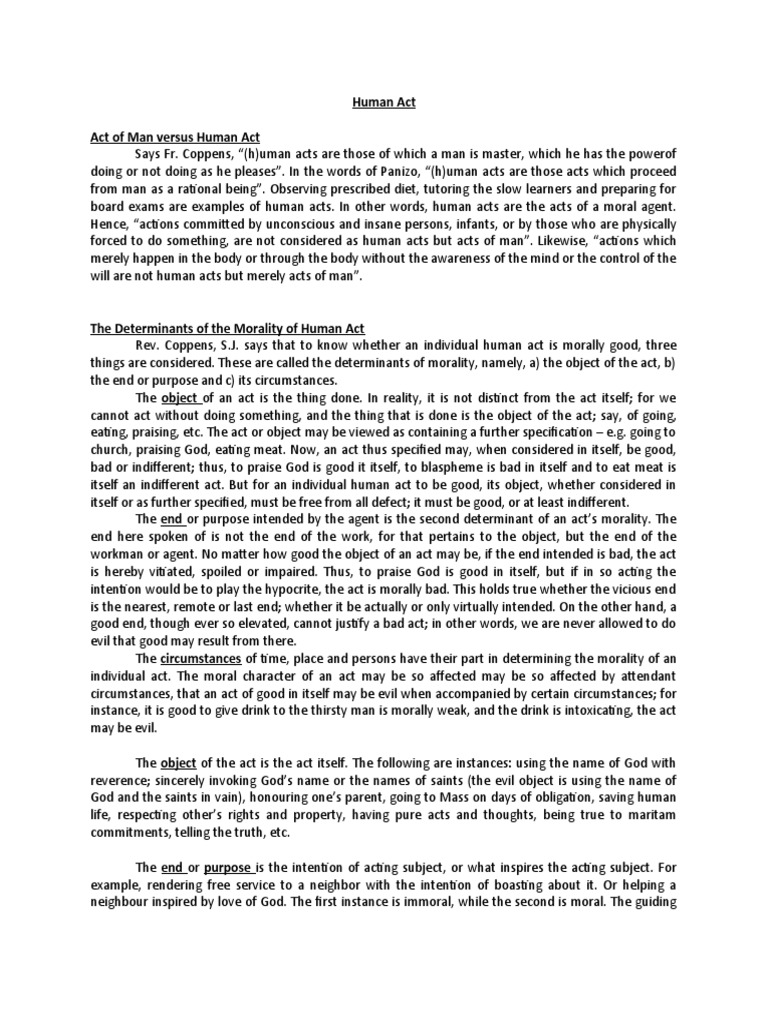 Are Human Acts Translated?