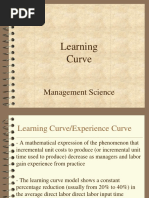 Learning Curve: Management Science