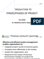 Introduction To: Stages/Phases of Project