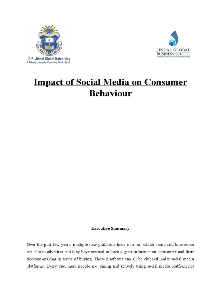 Impact of Social Media On Consumer Behaviour | PDF | Consumer Behaviour ...