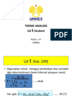 Analisis Uji T Student PDF