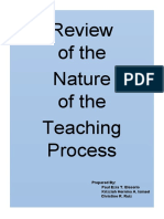 Group # 1. (Review of The Nature of The Teaching Process)
