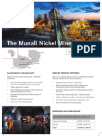 The Munali Nickel Mine, Zambia: Investment Opportunity Robust Project Returns