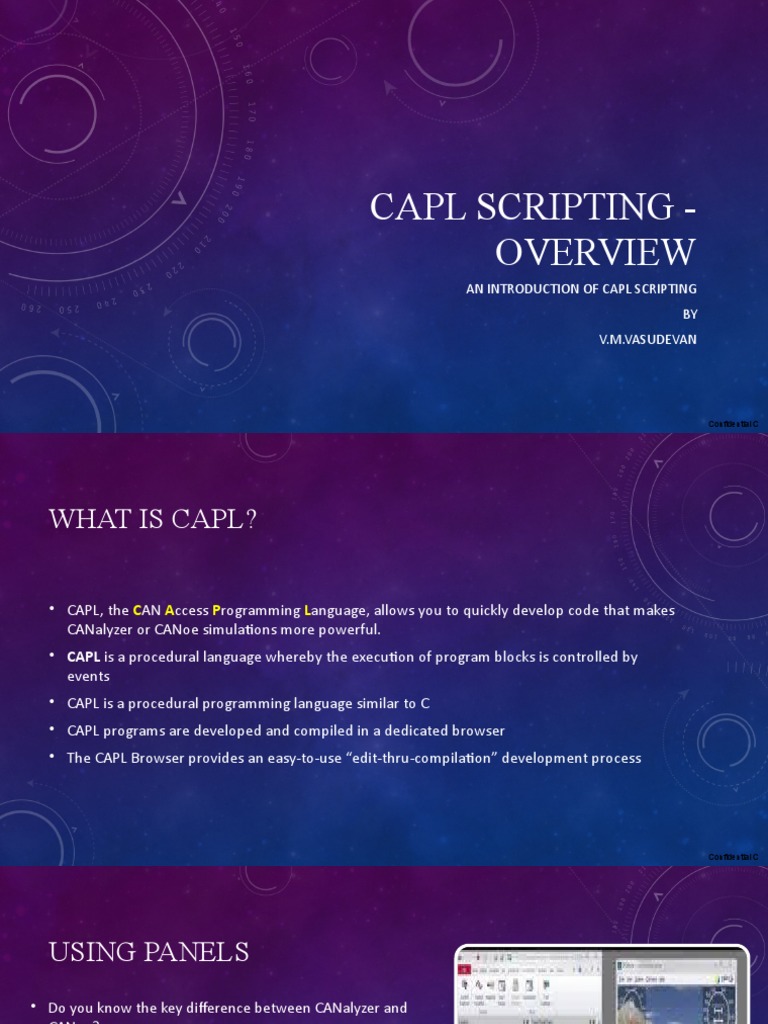 CAPL Scripting Overview PDF Subroutine Scripting Language