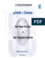 Schmidt + Clemens: Weld Repair Practices in High Temperature Materials