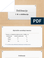 Deklinacije I Ili - A Deklinacija