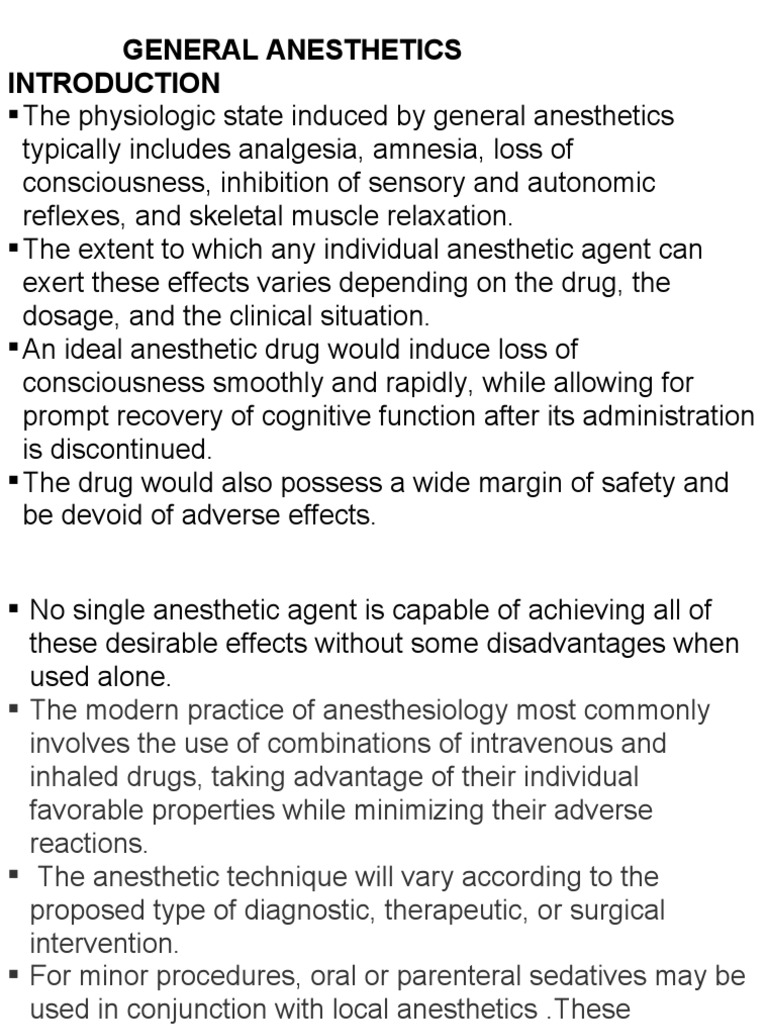 Understanding General Anesthetics A Comprehensive Review of Commonly