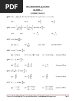 CH 5 Differentiation Multiple Choice Questions With Answers PDF