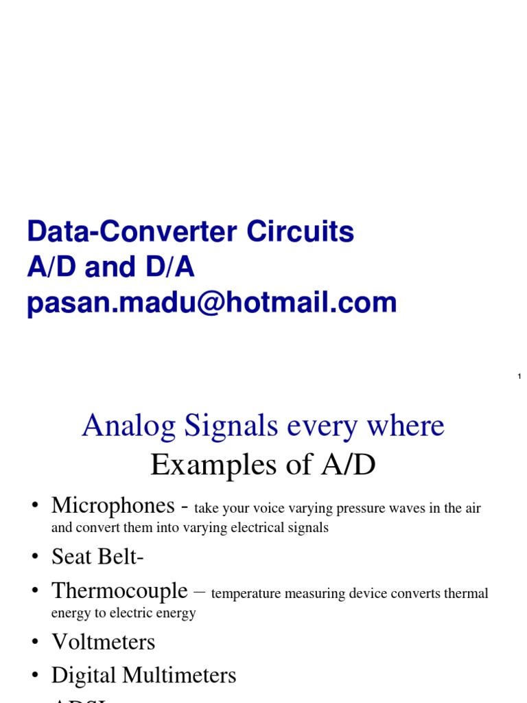 ADC and DAC PDF PDF Analog To Digital Converter Digital To Analog Converter