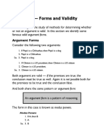 1.2 Forms and Validity: Deductive Logic Is The Study of Methods For Determining Whether