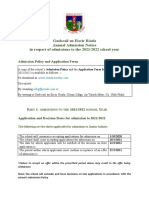 Gaelscoil Admissions Notice 2021