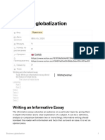 Business Globalization: Writing An Informative Essay